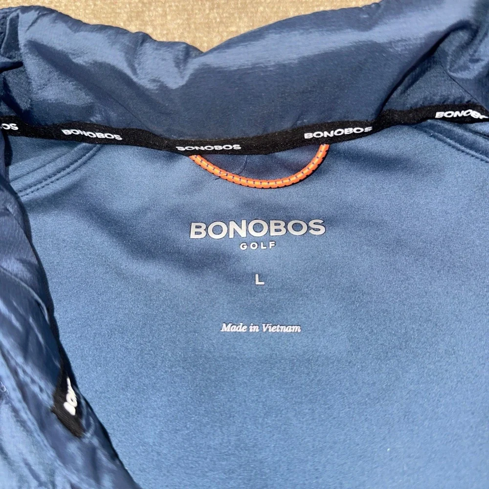 Bonobos Golf Mens Large Primaloft Hybrid Quilted Full Zip Jacket Navy Blue